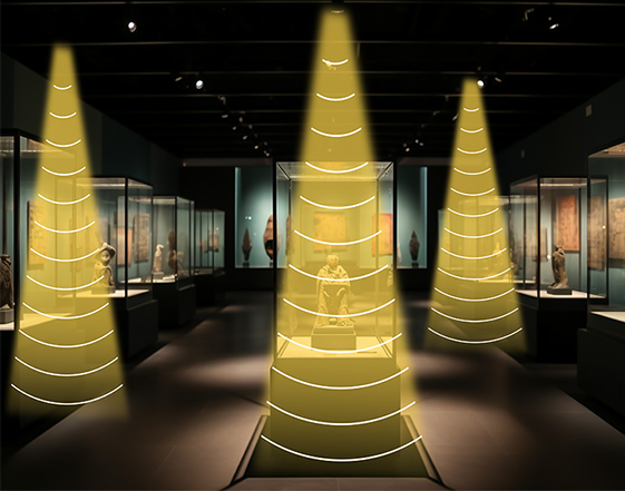 展覽館定向音響為展區(qū)參觀者提供定向語音講解信息。